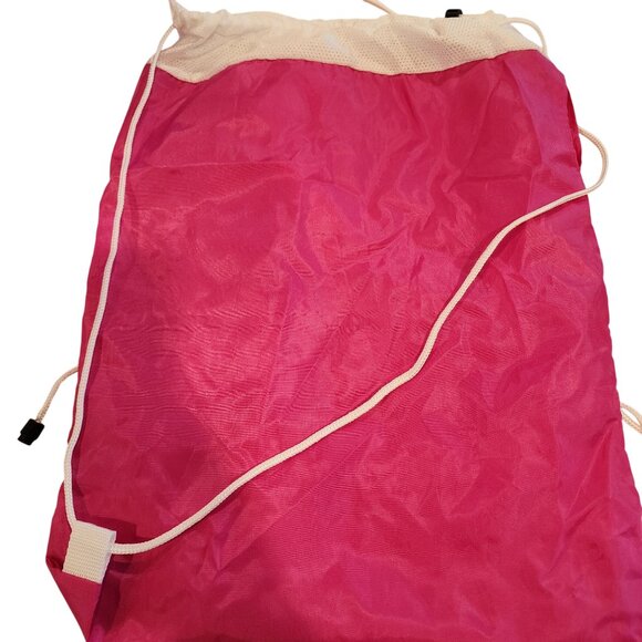 Build-A-Bear Workshop pink drawstring toy carrier backpack. - Picture 2 of 2